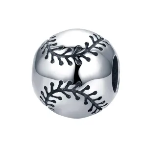 925 Sterling Silver Baseball Passion Beads For Diy Bracelets & Necklaces