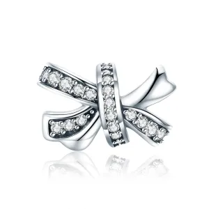 925 Sterling Silver Bow Beads For Diy Bracelets & Necklaces