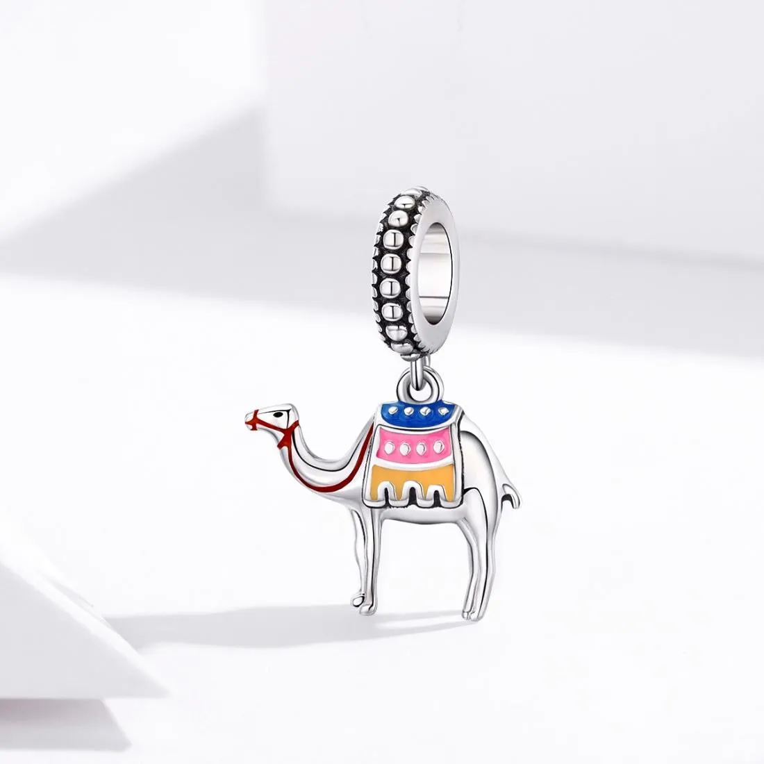 925 Sterling Silver Camel Bead Pendant For Diy Bracelets & Necklaces