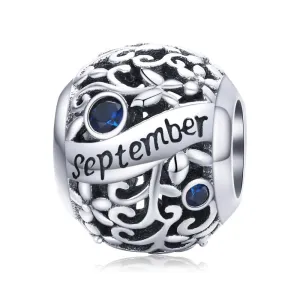 925 Sterling Silver Diy Birthstone Bracelet & Necklace Set September Style - September