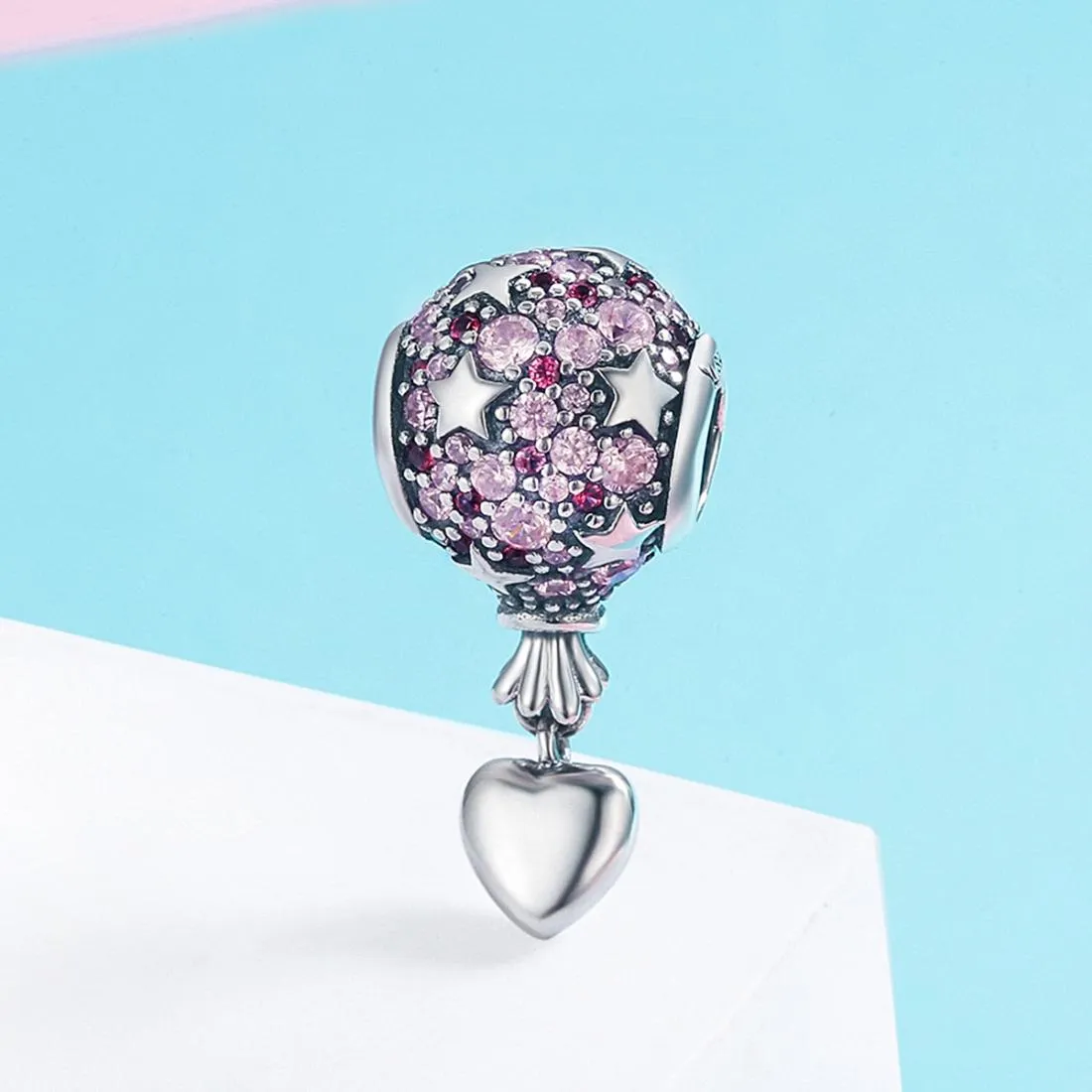 925 Sterling Silver Diy Confession Balloon Pendant For Bracelet Or Necklace