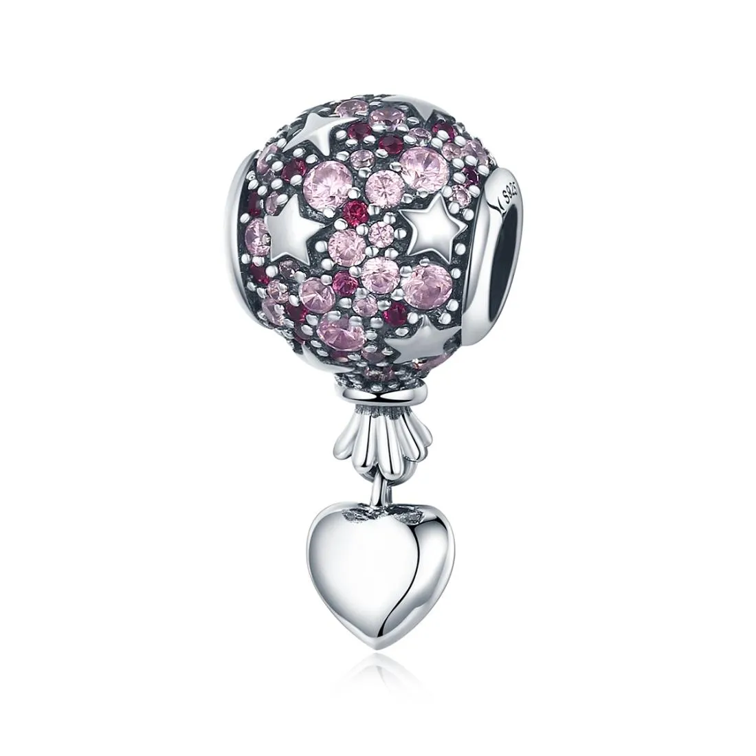 925 Sterling Silver Diy Confession Balloon Pendant For Bracelet Or Necklace