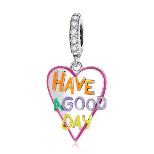 925 Sterling Silver Diy Heart Pendant For Bracelet Or Necklace