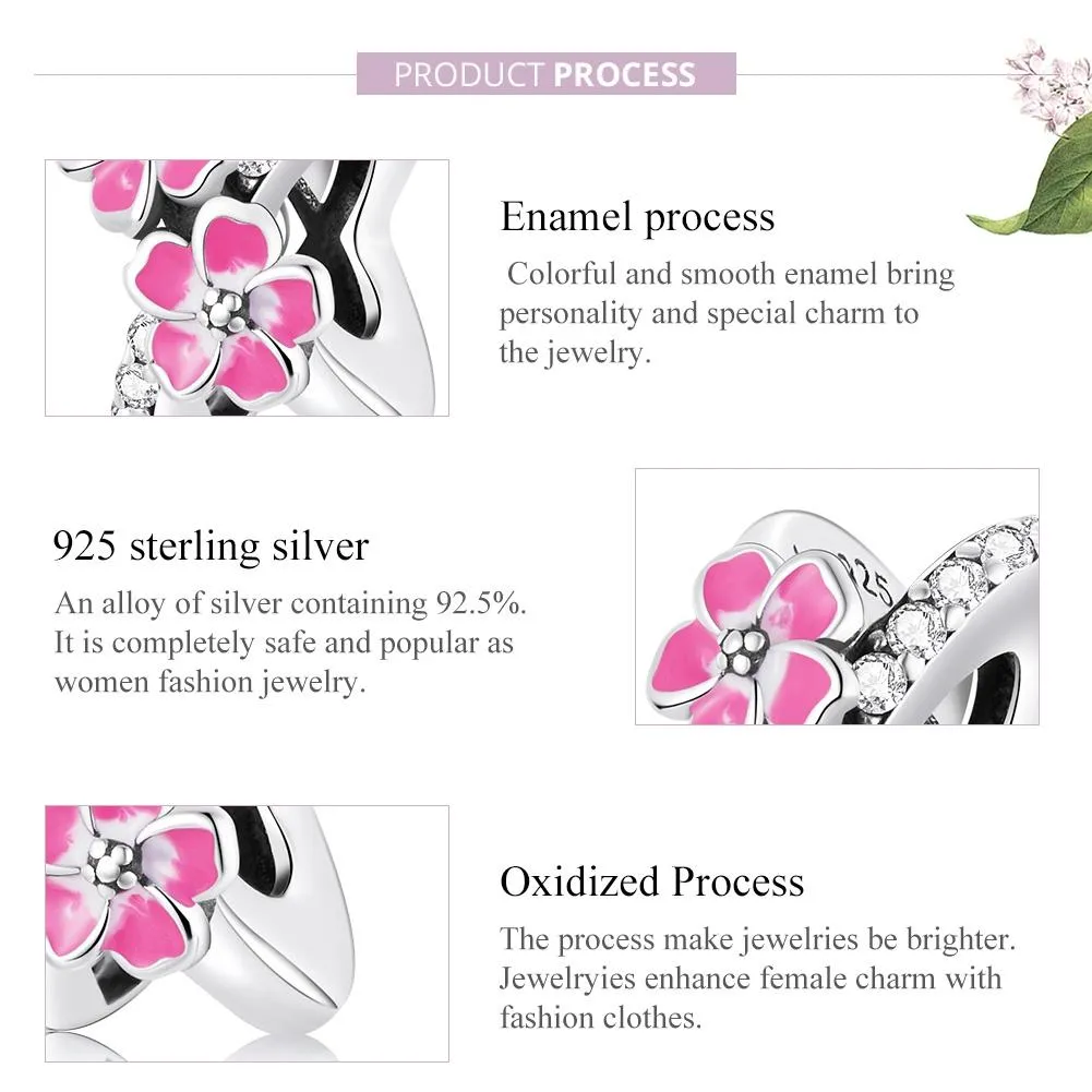 925 Sterling Silver Flower Bead Bracelet & Necklace Set