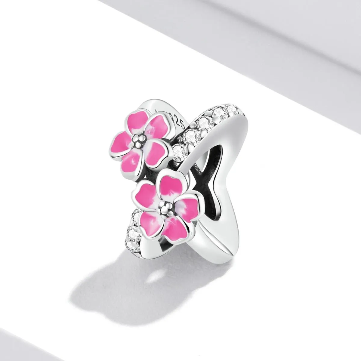 925 Sterling Silver Flower Bead Bracelet & Necklace Set