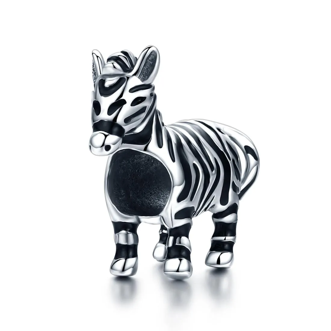 925 Sterling Silver Zebra Bead Bracelet / Necklace Accessory