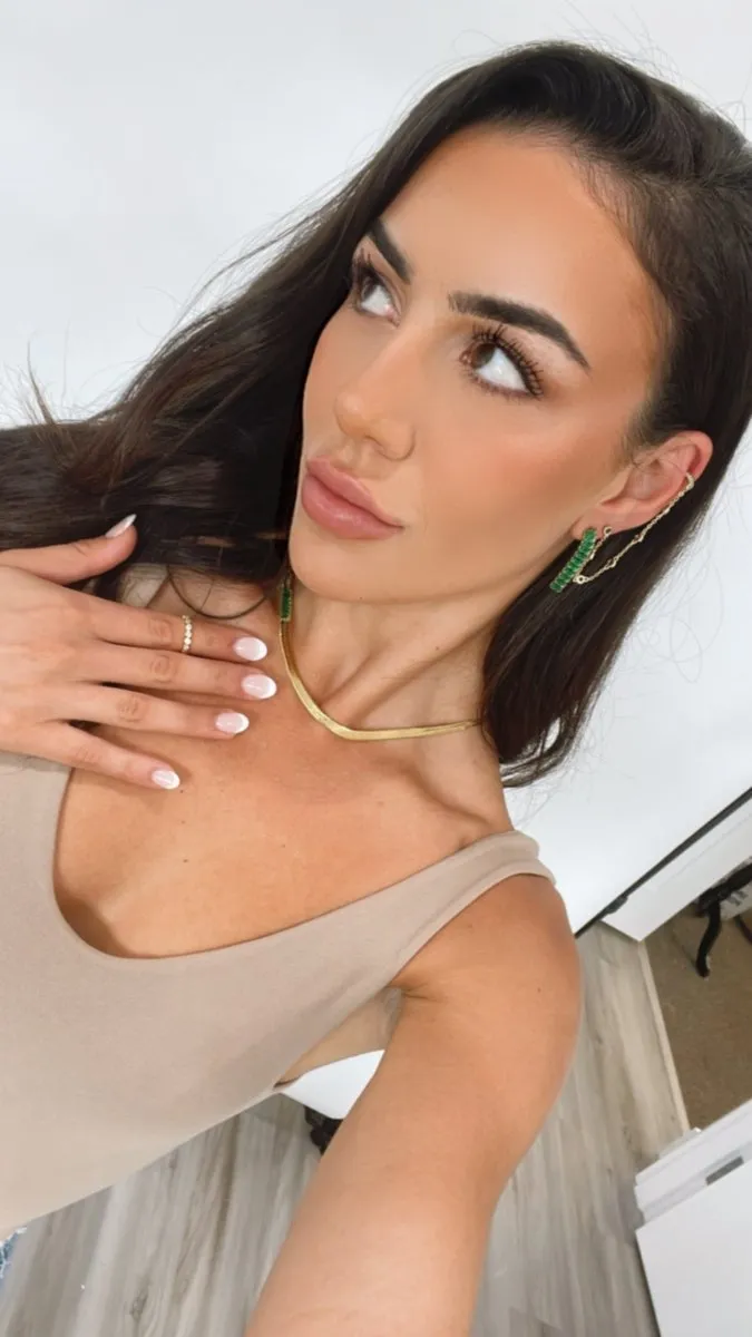 Alessia Emerald Glow CZ Drop Earrings