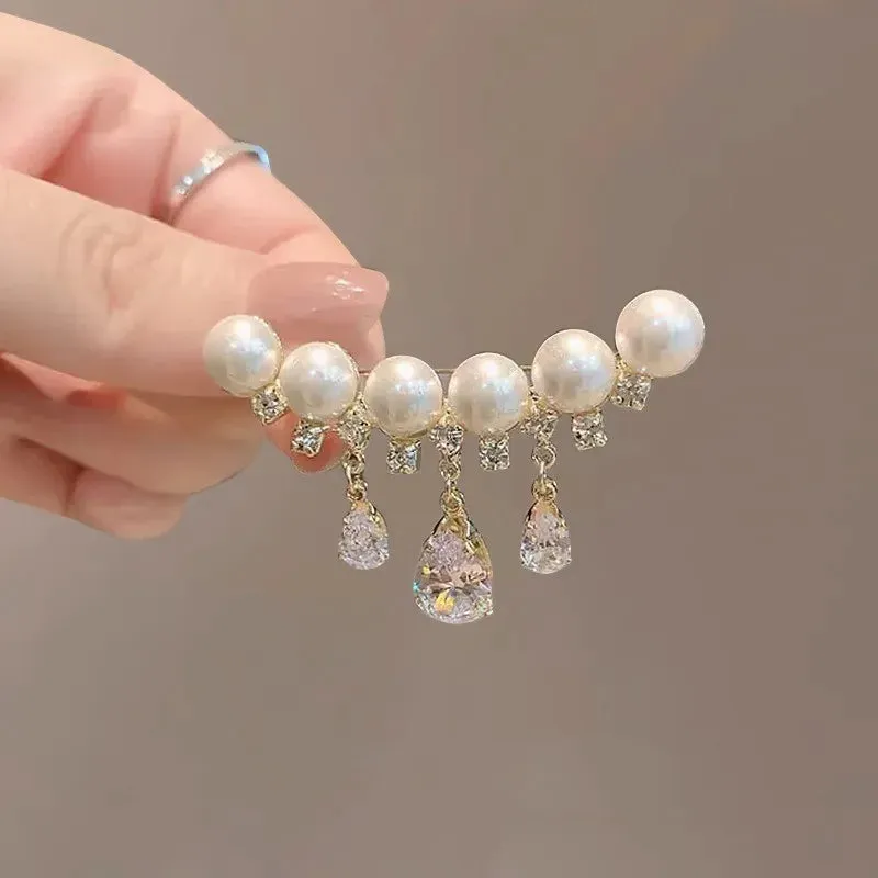 Cute Rhinestone Queen Brooches For Women Girls Kids Crown Letters CZ Crystal Party Label Pins Trendy Buckle 2024 Jewelry Gifts