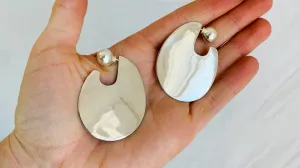 Flat Hoop Earrings. Sterling Silver. Atelier Aadya. 0961