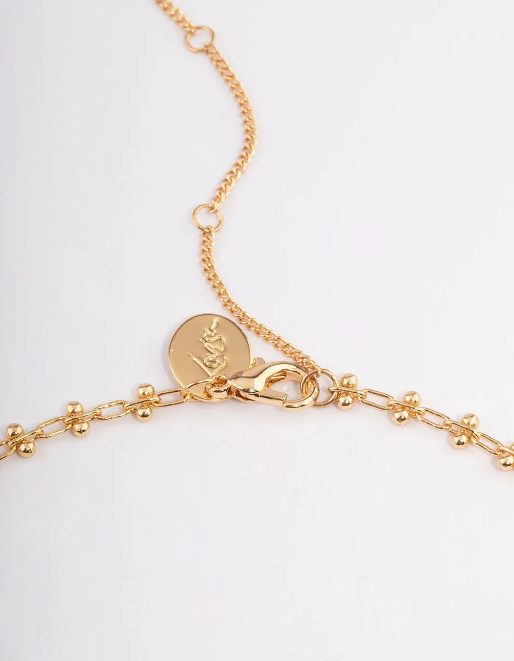 Gold Plated Detailed Heart Pendant Freshwater Pearl Necklace