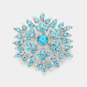 iLLASPARKZ Bubble Stone Cluster Snowflake Pin Brooch