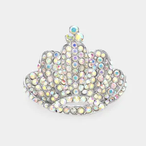 iLLASPARKZ Crown Crystal Rhinestone Pave Pin Brooch
