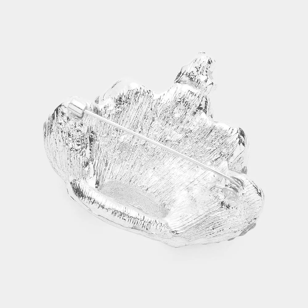 iLLASPARKZ Crown Crystal Rhinestone Pave Pin Brooch