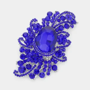 iLLASPARKZ Crystal Oval Accented Bouquet Pin Brooch