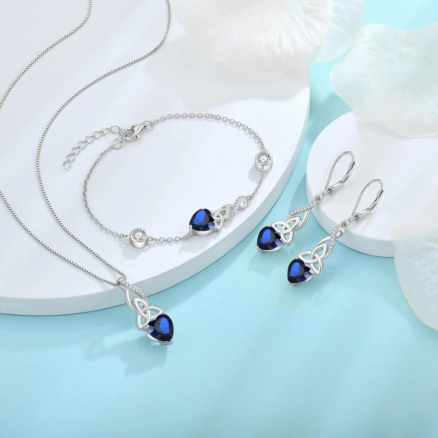 Infinity Celtic Knot Bracelet 925 Sterling Silver Birthstone Bracelet Irish Jewelry Gifts for Women