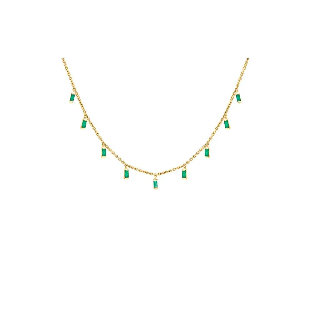 Kaj Fine Jewellery Emerald Collar Chain Necklace in 14KT Yellow Gold
