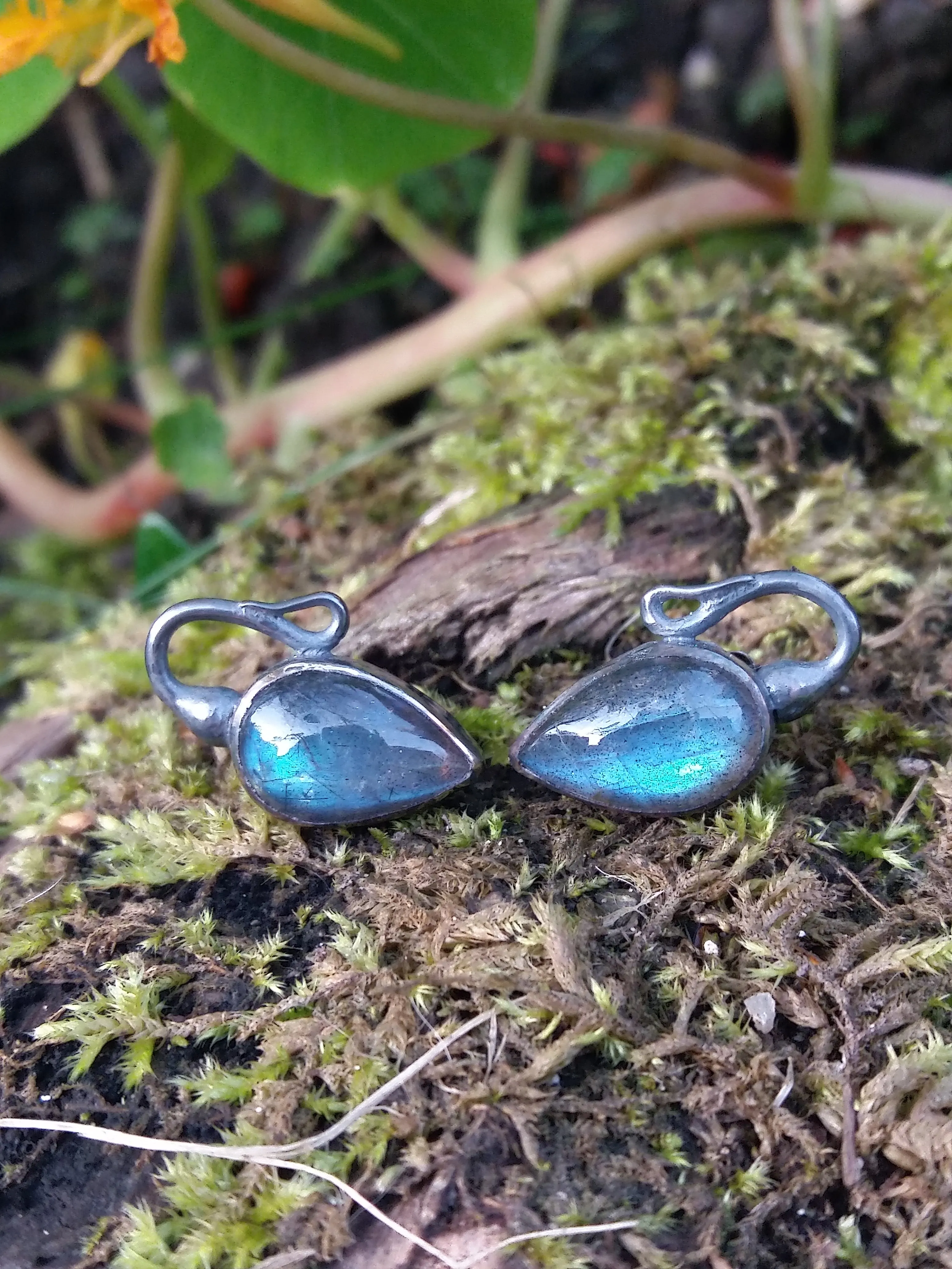 Labradorite Bud Studs