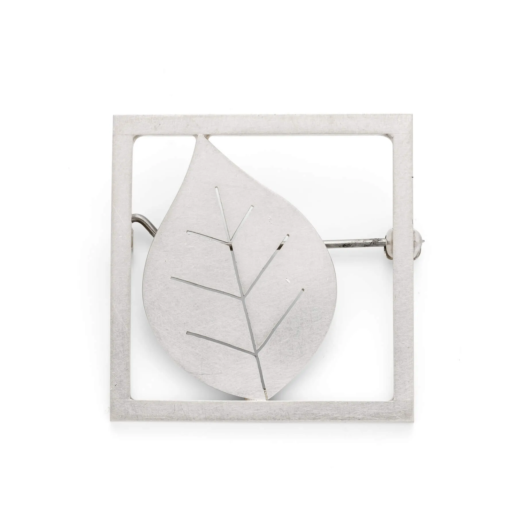 Little Silver Beech Leaf Brooch