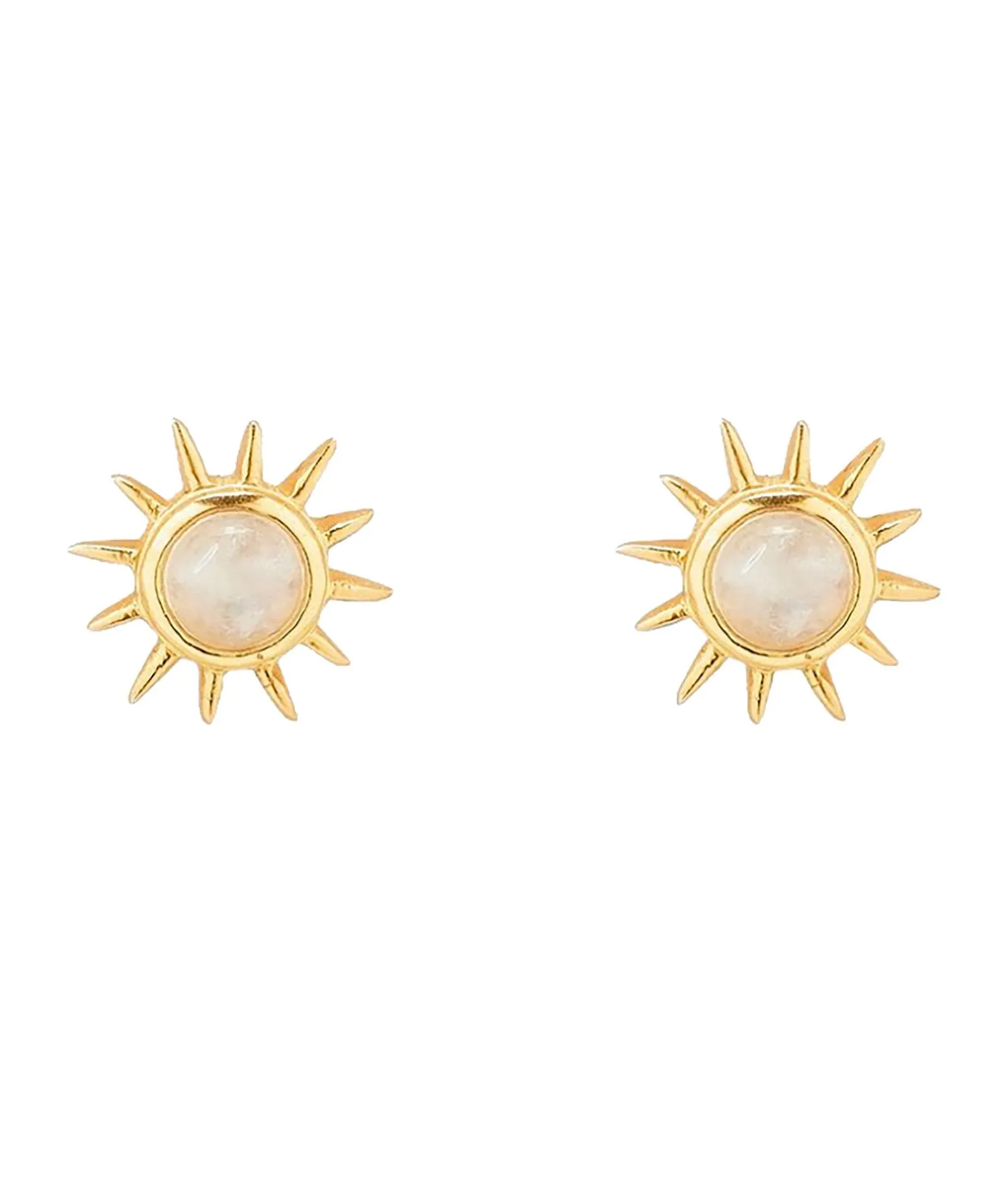 Pura Vida Earrings Moonstone Sunray Studs