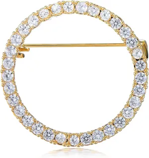 Round Brooch for Women Mother Round Rhinestone Brooch Lapel Pin Fashion Brooch Wedding Gift Jewelry for Mothers Day