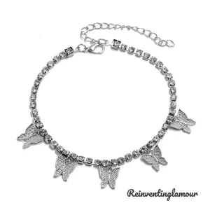 Silver Butterfly Anklet 8