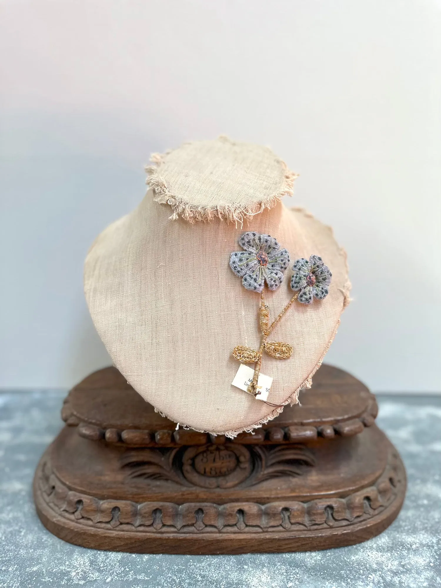 Sophie Digard Crochet Flower Brooch