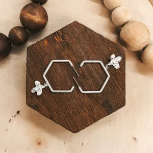 The Bee's Knees Hoops in Silver