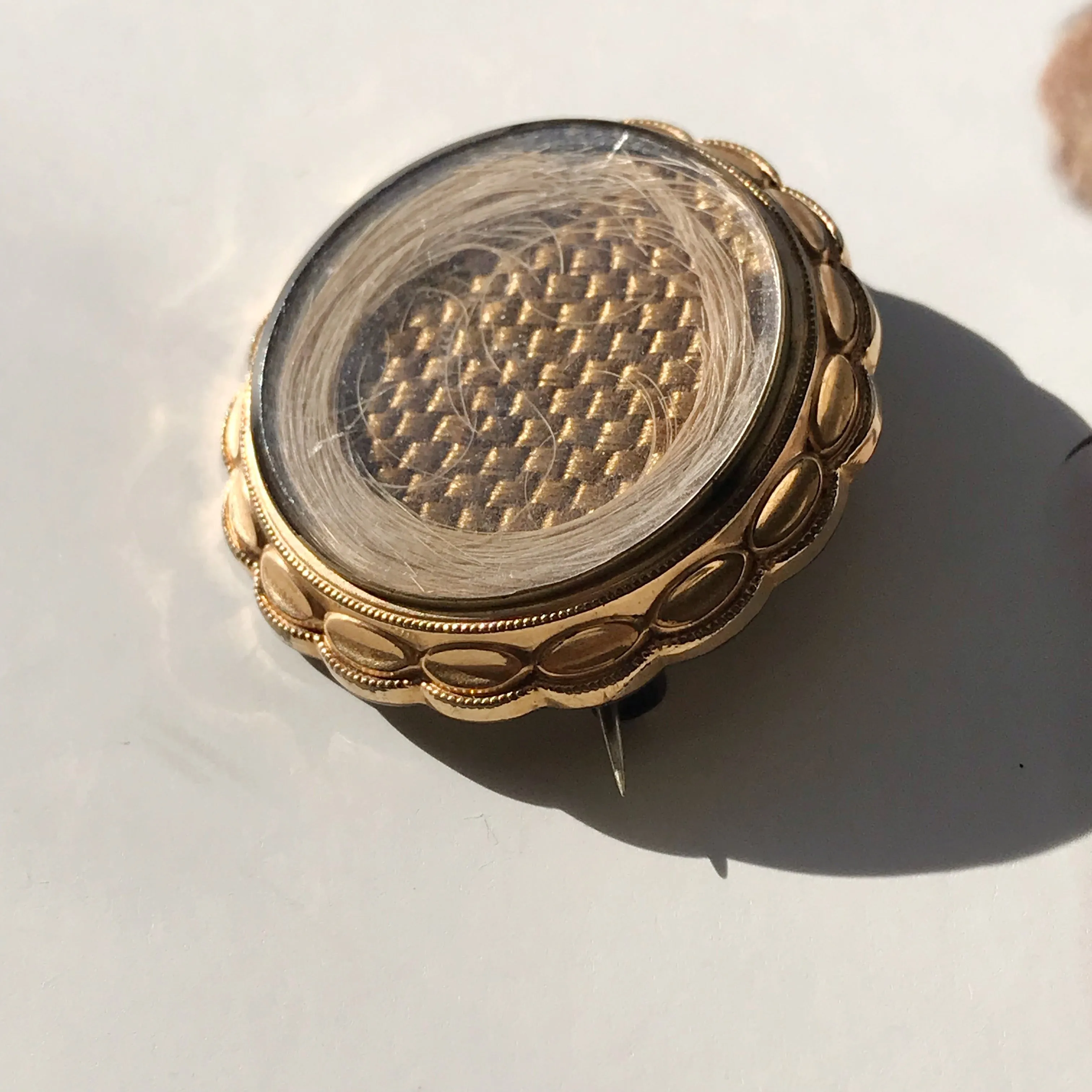 Victorian Braided Hair Brooch